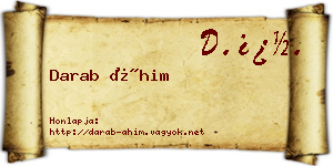Darab Áhim névjegykártya